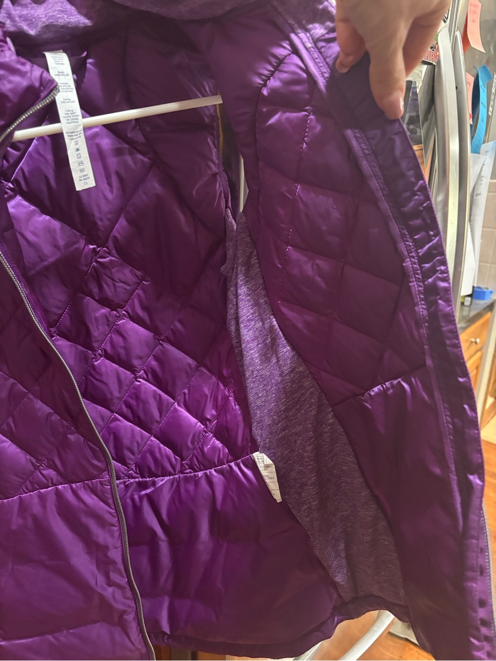Women’s Lululemon Purple Quilted Sleeveless Vest size 4 - Picture 9 of 12